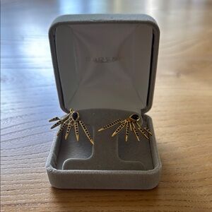 Elegant Gold and Black Earrings
